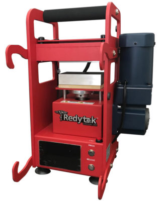 Buy Redytek R2P-E 3 Ton electric rosin press for solvent-less rosin oil extraction for at home dabs. Press rosin with the push of a button.