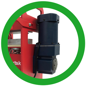 Redytek heavy duty electric motor produces 3-Tons pure pressure and heat for pressing rosin.  Solventless rosin oil extraction machines