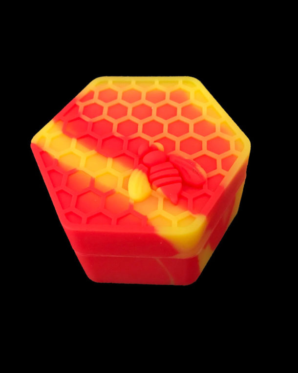 26ml silicone red-yellow rosin hex bees wax storage container by Redytek