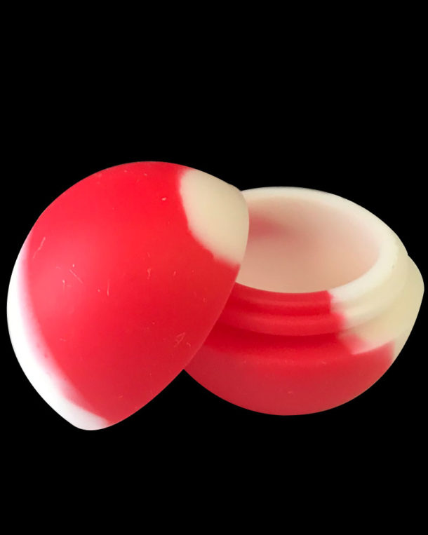 5ml silicone rosin ball jar open in red/white by Redytek
