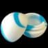 5ml silicone rosin ball jar open in blue/white by Redytek
