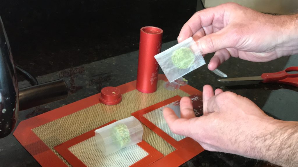 After obtaining Ada dispensary flower, mold into a puck for highest returns using Redytek 30mm pre press mold